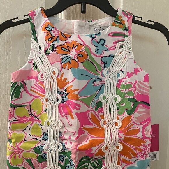 Lilly Pulitzer for Target Nosie Posey Floral Shift Dress Girls Size XS 4-5 NWT - Picture 2 of 10